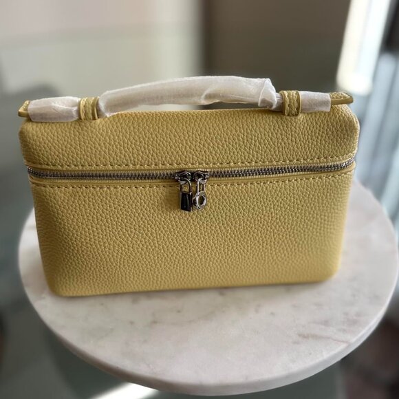 Neiman Marcus Grained Leather Small Top-Handle Crossbody Bag - Picture 1 of 5